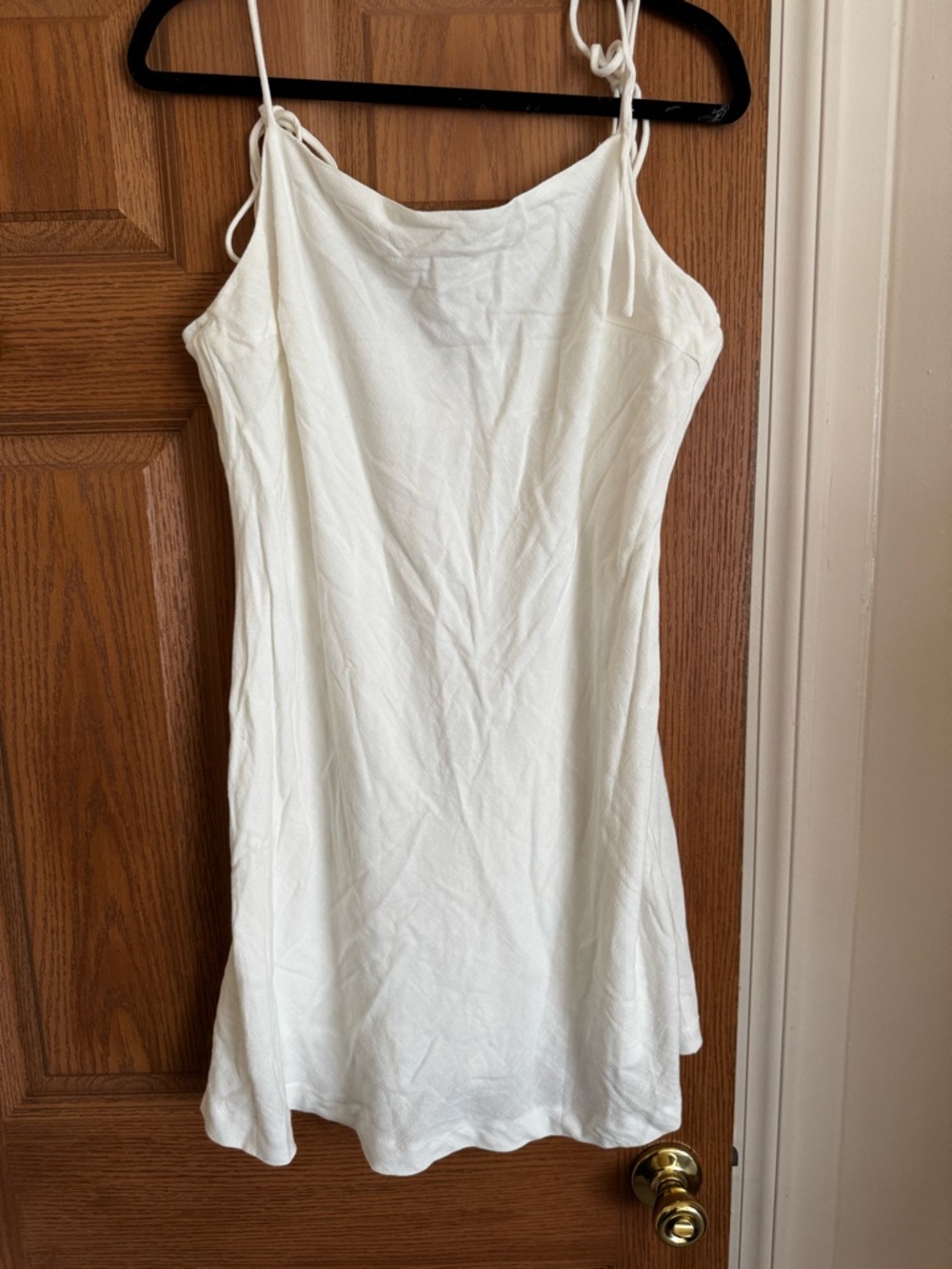 Petal & Pup Cream Slip Dress with Tie Shoulder